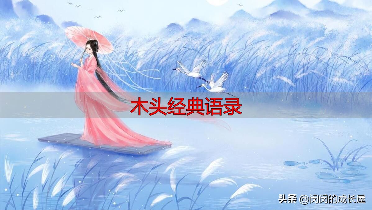 村上春树经典语录,温暖治愈值得收藏(图5) 木头经典语录_村上春树人生感悟_村上春树治愈语录